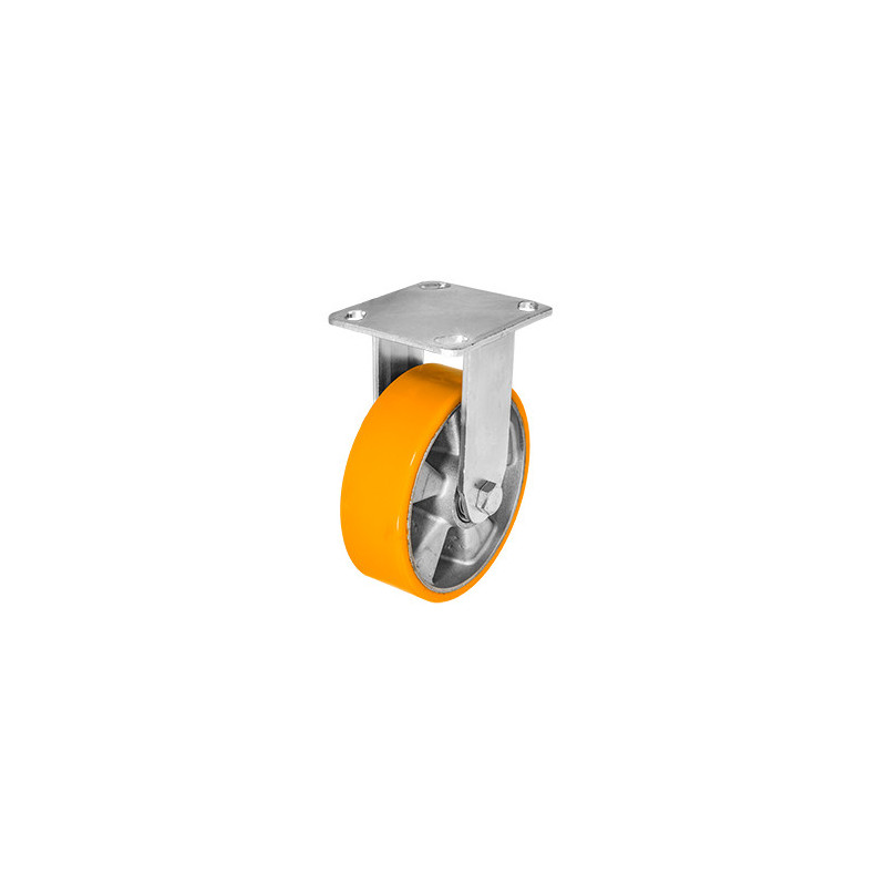 ZF5271 RODAJA ALUMINIO PU NARANJA FIJA 6" ZF5271 RODAJA ALUMINIO PU NARANJA FIJA 6"