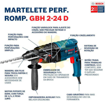 06112A00G0 Martillo Perforador SDS-Plus GBH 2-24 D