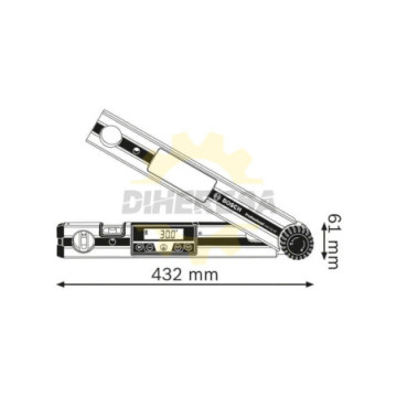 0601076600 Medidor de ángulos. Cálculo automático de ángulos para cortes de inglete y bisel. Uso de prolongador 0-220 grados