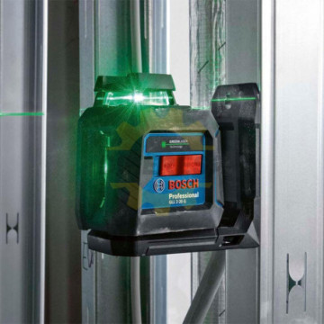 0601065001 Nivel láser de lineas cruzadas con alcance de 20 m. Linea láser vertical y linea láser horizontal de 360 grados, incl