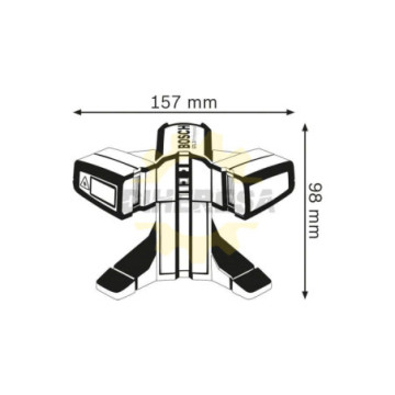 0601015200 Nivel láser GTL 3. Alcance 20 m líneas en 45° y 90° precisa y rápida de cerámicos, porcelanato y mosaicos.