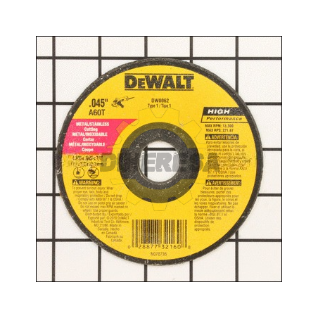 Dewalt DW8062  Z DISCO CORTE METAL 4-1/2X.045X7/8