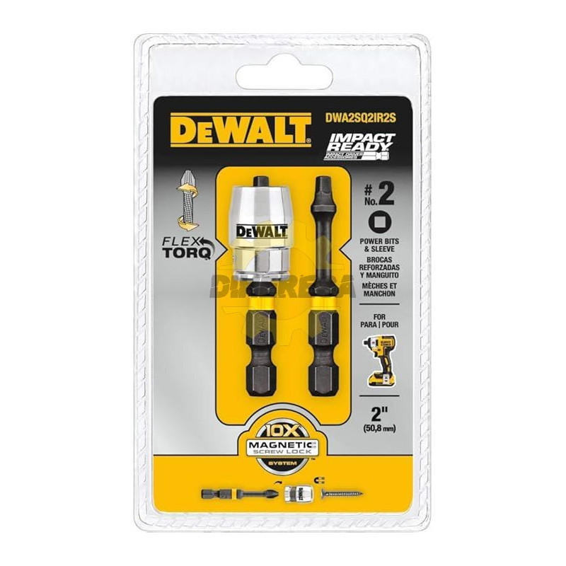 DWAF2PH2IR2S DW FLEXTORQ 2PK 2.25IN PH2 w/ SLV DWAF2PH2IR2S DW FLEXTORQ 2PK 2.25IN PH2 w/ SLV