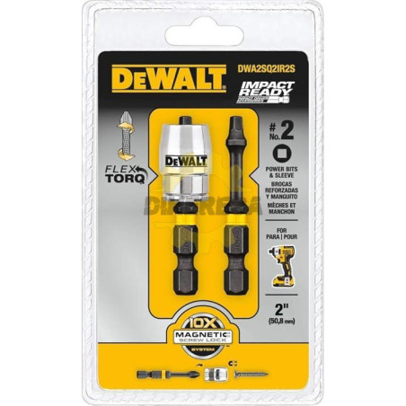 DWAF2PH2IR2S DW FLEXTORQ 2PK 2.25IN PH2 w/ SLV