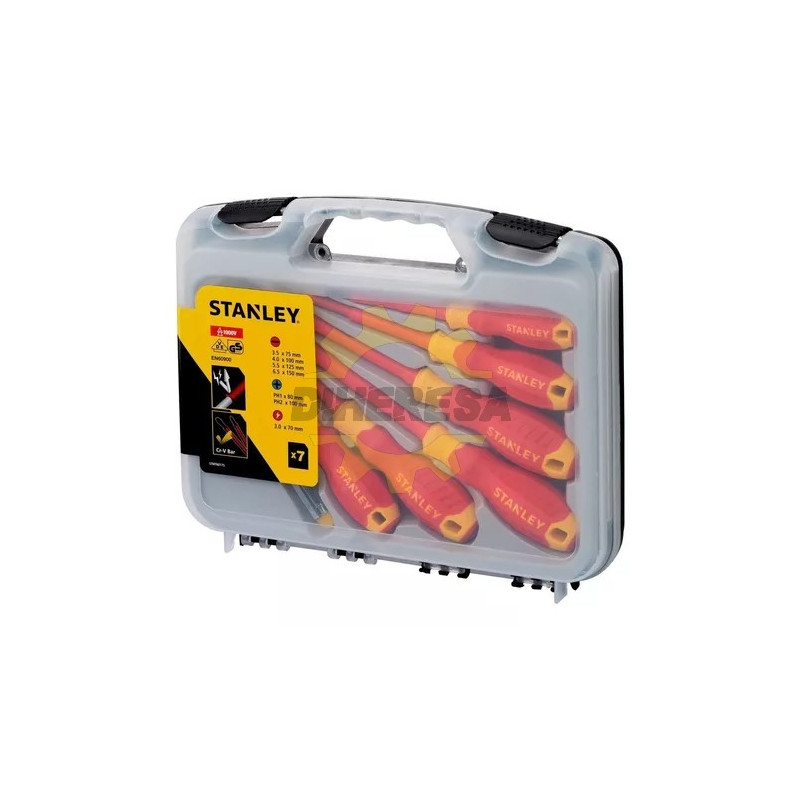 Stanley STMT60175-LA JUEGO DE 7 DESARMADORES ASILADOS DE 1000V Stanley STMT60175-LA JUEGO DE 7 DESARMADORES ASILADOS DE 1000V
