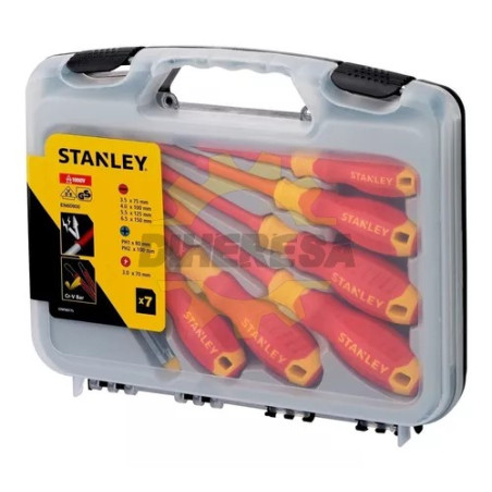 Stanley STMT60175-LA JUEGO DE 7 DESARMADORES ASILADOS DE 1000V