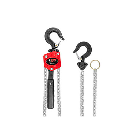JT5015 POLIPASTO MINI DE PALANCA, CAPACIDAD DE 0.5T, CADENA 1.5M DOGOTULS