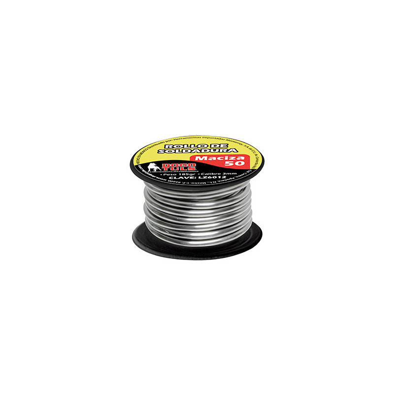 LZ6012 SOLDADURA MACIZA 50/50 ROLLO 3MM 185GR DOGOTULS LZ6012 SOLDADURA MACIZA 50/50 ROLLO 3MM 185GR DOGOTULS