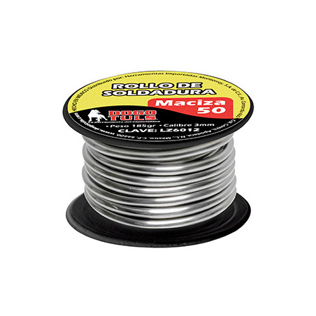 LZ6012 SOLDADURA MACIZA 50/50 ROLLO 3MM 185GR DOGOTULS