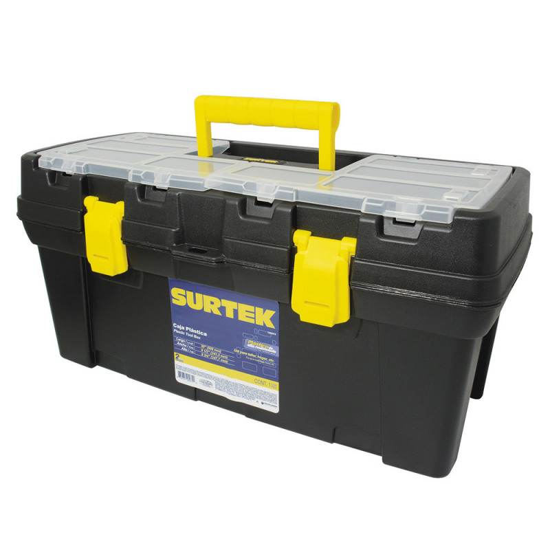 125074 SURTEK Caja portaherramientas plástica broche plásticos 20" Surtek | DIHERESA 125074 SURTEK Caja portaherramientas plástica broche plásticos 20" Surtek | DIHERESA