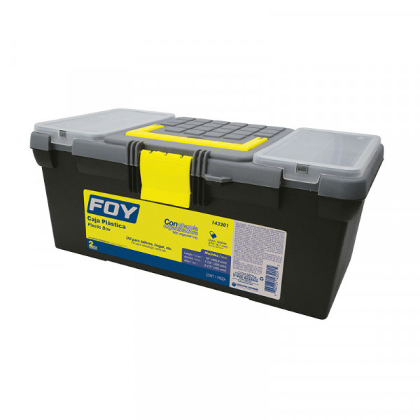 143201 FOY Caja portaherramientas plástica con organizadora 16" Foy | DIHERESA