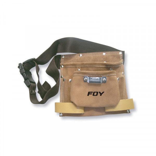 143213 FOY Estuche portaherramientas cuero con cinto 4 compartimientos Foy | DIHERESA