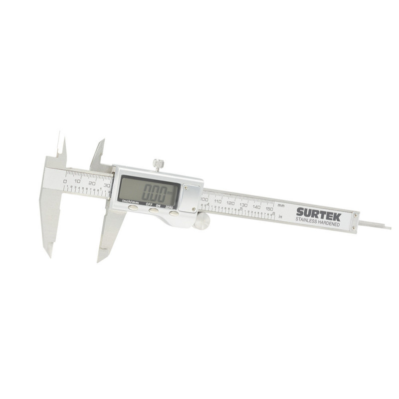 122204 SURTEK Calibrador pie de rey digital 0-6"pantalla metálica Surtek | DIHERESA 122204 SURTEK Calibrador pie de rey digital 0-6"pantalla metálica Surtek | DIHERESA