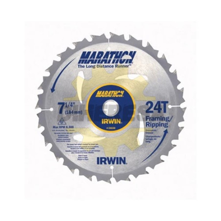 24030 7-1/4IN 24T IRWIN MARATHON Saw Blade10PK