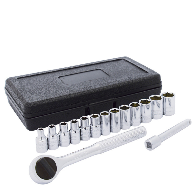 F4400M SURTEK Juego de 15 dados y accesorios métricos 1/4" Surtek | DIHERESA F4400M SURTEK Juego de 15 dados y accesorios métricos 1/4" Surtek | DIHERESA