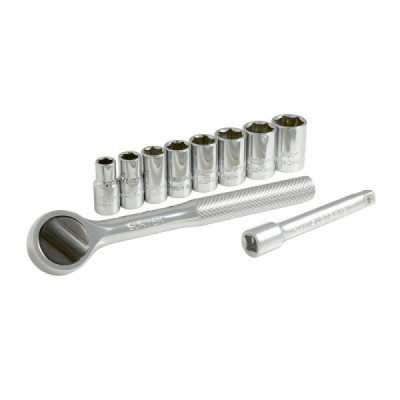 A03M SURTEK Juego de 10 dados y accesorios métricos 1/4" Surtek | DIHERESA