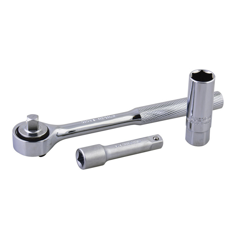 AFIN3 SURTEK Juego de 3 dados y accesorios en pulgadas para bujías 3/8" Surtek | DIHERESA AFIN3 SURTEK Juego de 3 dados y accesorios en pulgadas para bujías 3/8" Surtek | DIHERESA