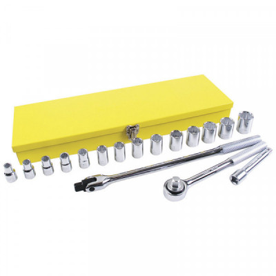 F09S SURTEK Juego de 18 dados y accesorios en pulgadas 1/2" Surtek | DIHERESA