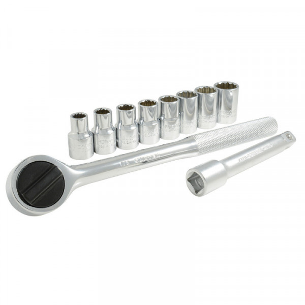 A01M SURTEK Juego de 10 dados y accesorios métricos 1/2" Surtek | DIHERESA