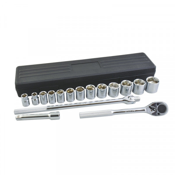 140443 FOY Juego de 17 dados y accesorios métricos 1/2" Foy | DIHERESA