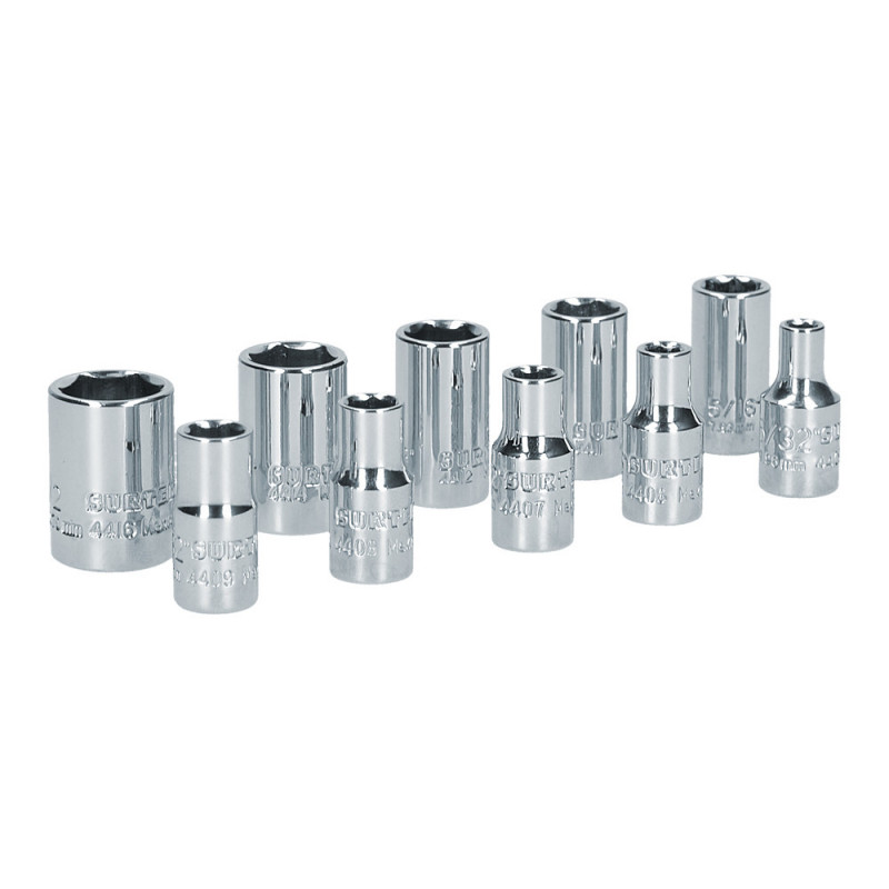 S05S SURTEK Juego de 10 dados en pulgadas 1/4" Surtek | DIHERESA S05S SURTEK Juego de 10 dados en pulgadas 1/4" Surtek | DIHERESA
