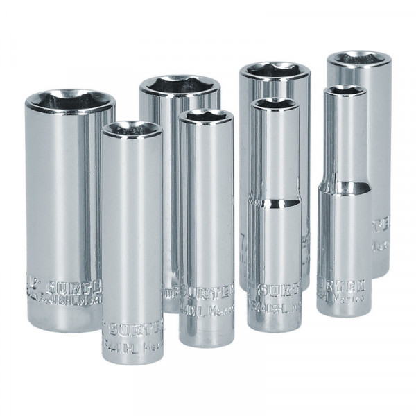S13S SURTEK Juego de 8 dados largos en pulgadas 1/4" Surtek | DIHERESA