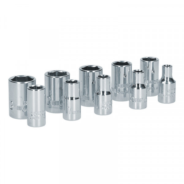 S05M SURTEK Juego de 10 dados métricos 1/4" Surtek | DIHERESA