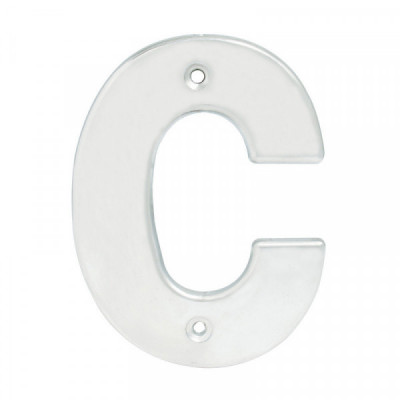 L70CC LOCK Letra C bold 4  pulgadas  cromo satinado