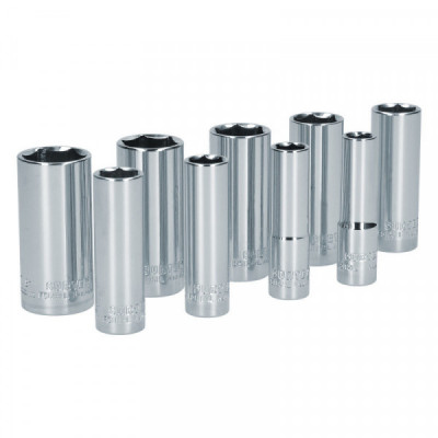 S12S SURTEK Juego de 9 dados largos en pulgadas 3/8" Surtek | DIHERESA