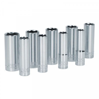 S12M SURTEK Juego de 9 dados largos métricos 3/8" Surtek | DIHERESA