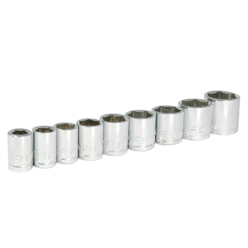 140435 FOY Juego de 9 dados en pulgadas 3/8" en riel Foy | DIHERESA 140435 FOY Juego de 9 dados en pulgadas 3/8" en riel Foy | DIHERESA