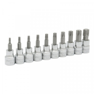 F5100T SURTEK Juego de 10 dados punta Torx  métricos 3/8" Surtek | DIHERESA