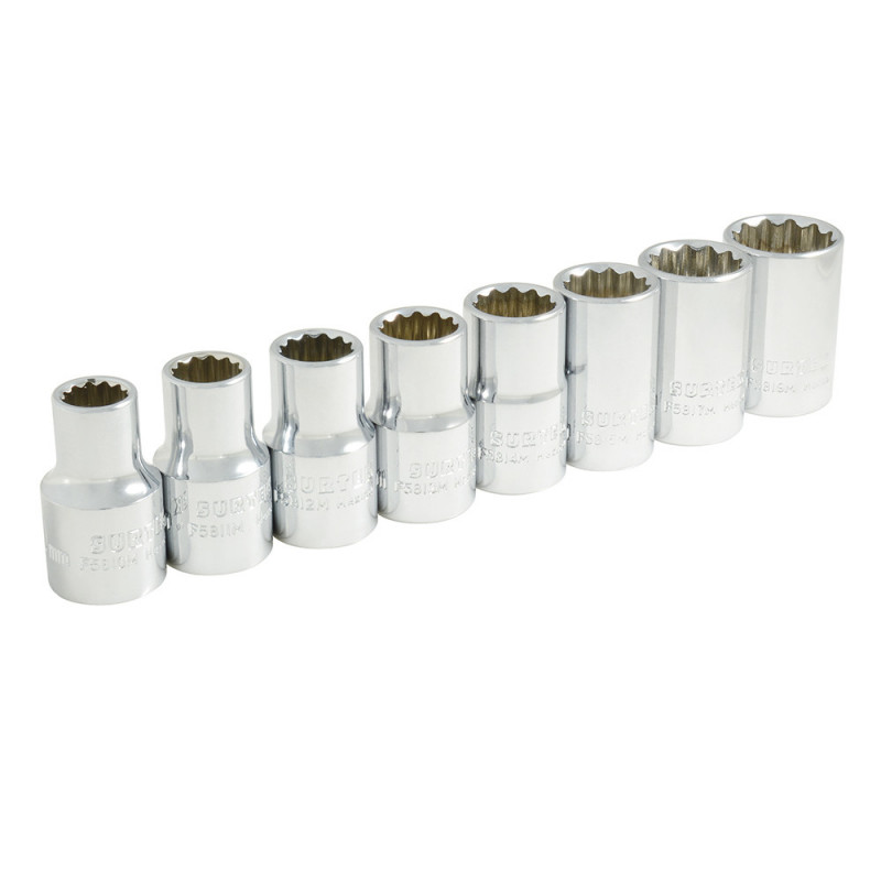 S01M SURTEK Juego de 8 dados métricos 1/2" en riel Surtek | DIHERESA S01M SURTEK Juego de 8 dados métricos 1/2" en riel Surtek | DIHERESA