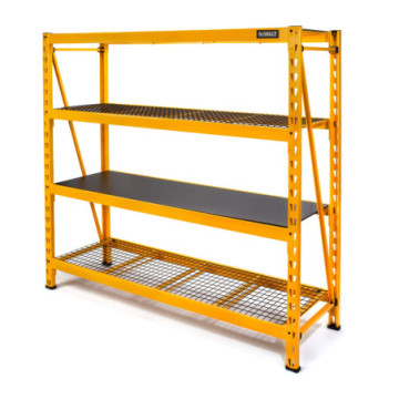 DXST10000 Yellow 4-Tier Steel Garage Storage Shelving Unit (77 in. W x 72 in. H x 24 in. D)