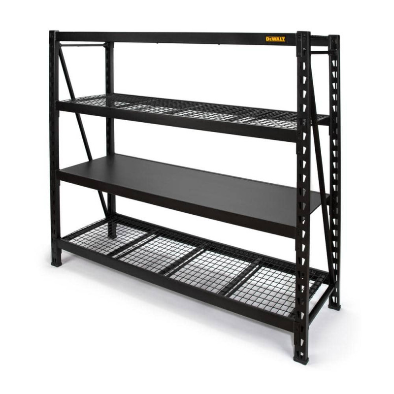 DXST10000BLK Black 4-Tier Steel Garage Storage Shelving Unit DXST10000BLK Black 4-Tier Steel Garage Storage Shelving Unit