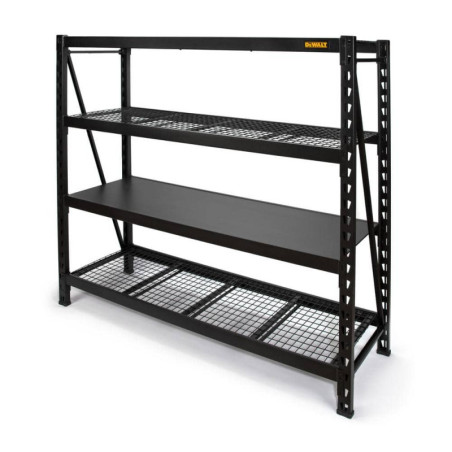 DXST10000BLK Black 4-Tier Steel Garage Storage Shelving Unit