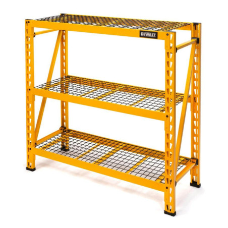 DXST4500-W Yellow 3-Tier Wire Steel Garage Storage Shelving Unit