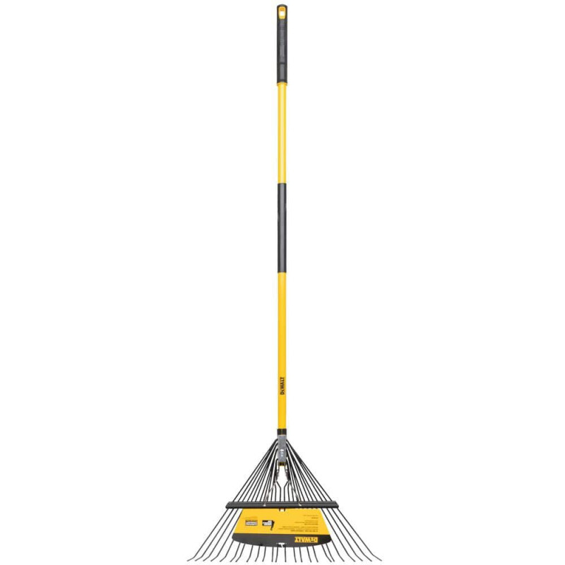DXLHA2608 53 in. Fiberglass Handle 24-Tine Steel Leaf Rake DXLHA2608 53 in. Fiberglass Handle 24-Tine Steel Leaf Rake