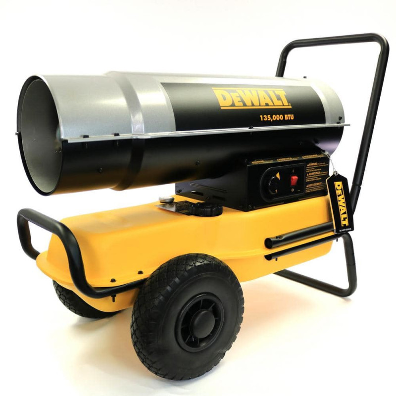 DXH135KT 135,000 BTU Yellow Forced Air Kerosene Outdoor Space Heater with Multi-Fuel Compatibility DXH135KT 135,000 BTU Yellow Forced Air Kerosene Outdoor Space Heater with Multi-Fuel Compatibility