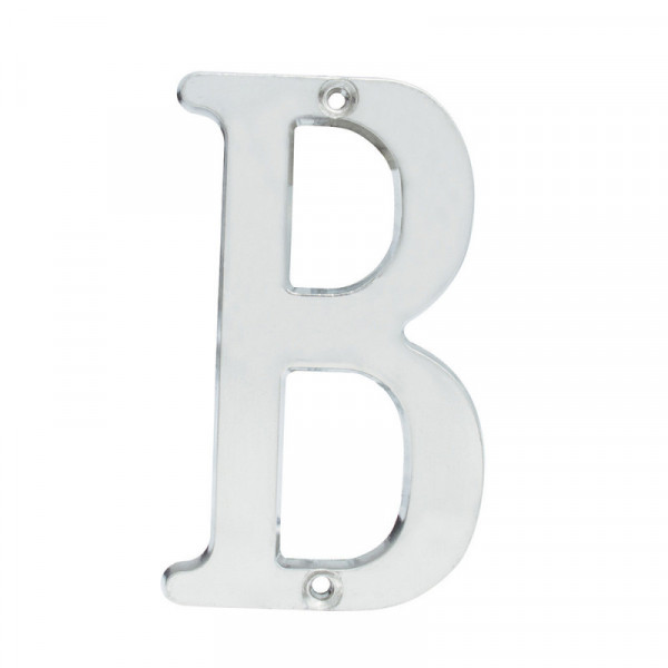 L701BCS LOCK Letra B slim 4" cromo satinado Lock | DIHERESA