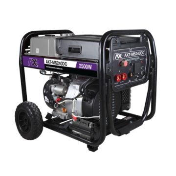 AX TECH MOTOSOLDADORA GASOLINA, 240A, 220V/60Hz, 16HP,2,500Wtts, DC, CON MARCHA, BATERIA Y LLANTAS