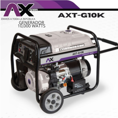 AX TECH GENERADOR 10,000Wtts, 16HP, 120/240V, 60Hz, MARCHA, BATERIA,LLANTAS Y MANIBELAS