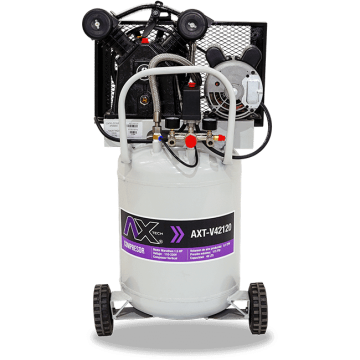 AX TECH COMPRESOR VERTICAL 48Lts CABEZAL 2 PISTONES EN V MOTOR MARATHON 1.5HP, 110-220V, 8.1CFM, 115PSI