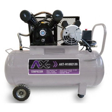 AX TECH COMPRESOR HORIZONTAL 108Lts CABEZAL 2 PISTONES EN V MOTOR MARATHON 1.5HP, 110-220V, 8.1CFM, 115PSI