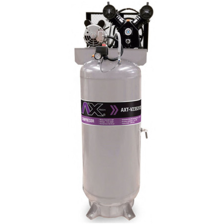 AX TECH COMPRESOR VERTICAL 235Lts CABEZAL 2 PISTONES EN V MOTOR CARROLL 3HP, 110-220V, 12CFM, 115PSI