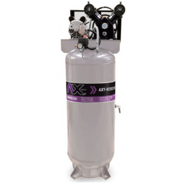 AX TECH COMPRESOR VERTICAL 235Lts CABEZAL 2 PISTONES EN V MOTOR CARROLL 3HP, 110-220V, 12CFM, 115PSI