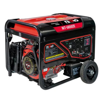 NITRO MACHINERY  GENERADOR 6,500Wtts, 110/220V 60 Hz, 15HP, CON MARCHA, BATERÍA Y LLANTAS