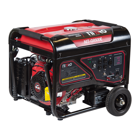 NITRO MACHINERY  GENERADOR 7,500Wtts, 16HP, 110-220V/60Hz, CON MARCHA, BATERIA Y MANERALES
