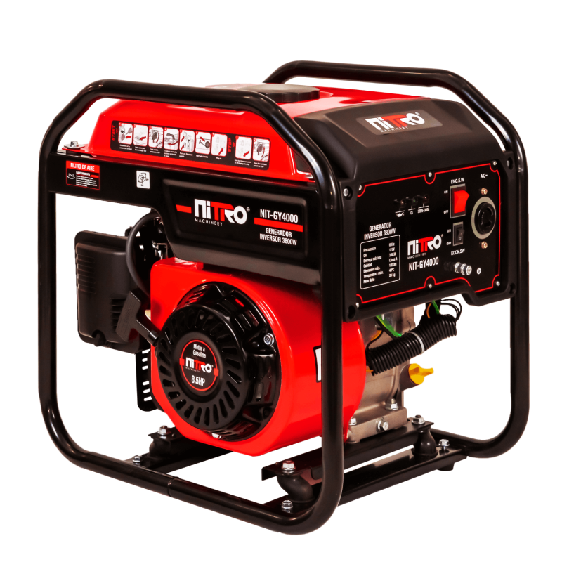 NITRO MACHINERY GENERADOR INVERTER 3800W, 8.5HP, 110V NITRO MACHINERY GENERADOR INVERTER 3800W, 8.5HP, 110V