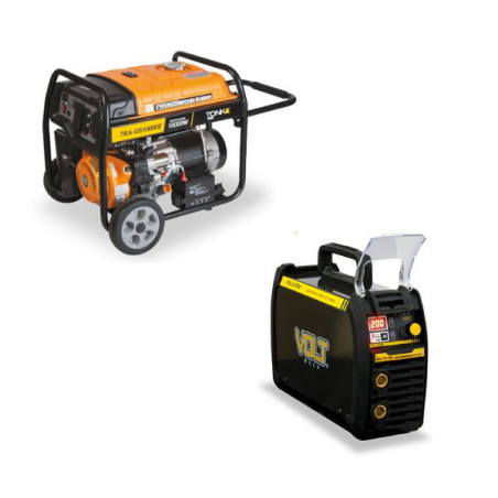 TONKA FORCE COMBO GENERADOR 10,000Wtts, 16HP, 120/240V, 60Hz Y SOLDADORA 200A BI VOLTAJE